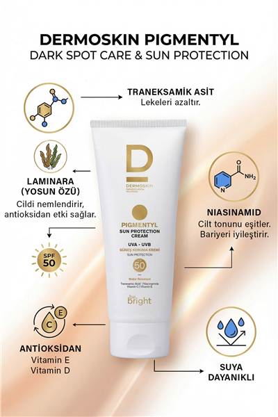 2li Be Bright Pigmentyl SPF 50+ | UVA & UVB Koruyucu | Leke Karşıtı Güneş Kremi | 75+75 ml