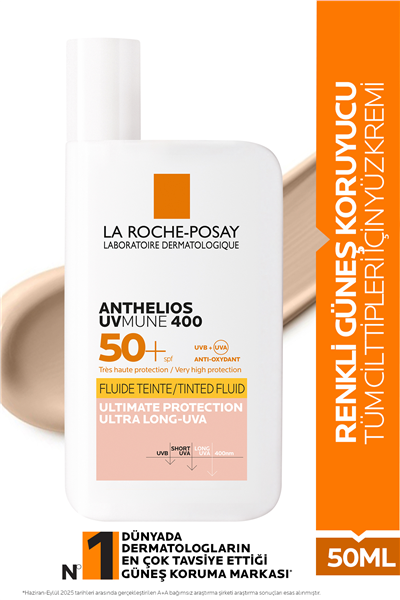 Anthelios UVMUNE 400 İnvisible Fluid Renkli Güneş Koruyucu SPF50+ 50ml