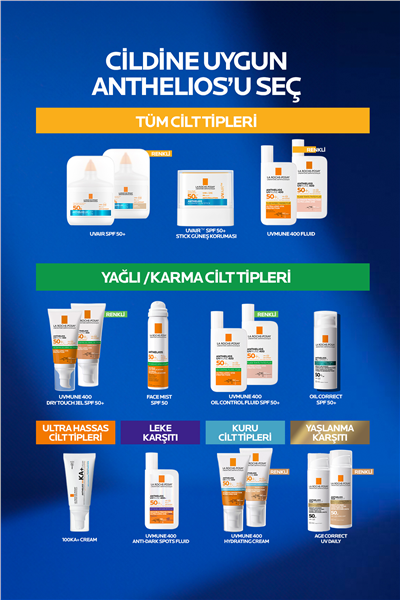 Anthelios Uvmune 400 Oil Control Fluid Renkli Güneş Kremi Spf50+ 50ml