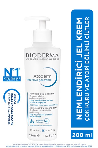 Atoderm Intensive Gel Cream Kuru,Atopi Eğilimli Cilt Niasinamid İçeren Nemlendirici Jel Krem 200 ml