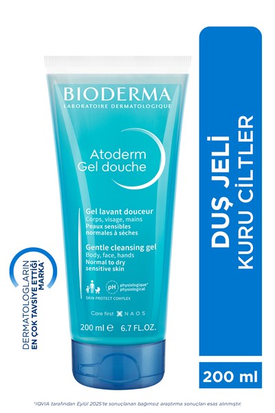 Atoderm Shower Gel Kuru, Tüm Ciltler Bebek, Çocuk, Yetişkin Arındırıcı Nemlendirici Duş Jeli 200 ml