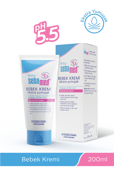 Baby Hassas Ciltler Pantenol İçerikli Cilt Kuruluğuna Karşı Etkili ph 5.5 Bebek Kremi 200 ml