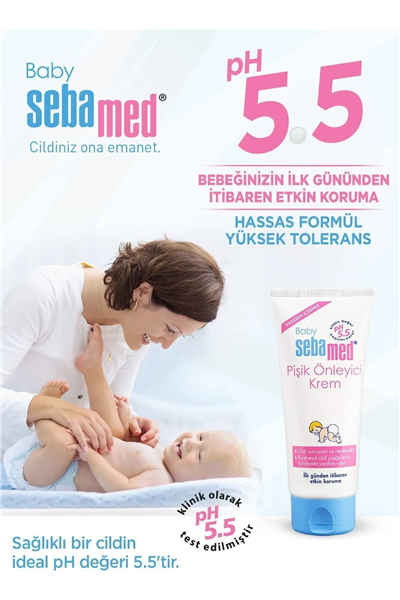 Baby pH 5.5 Yoğun Nemlendirici Etkili Pantenol İçerikli Koruyucu Önleyici Bebek Pişik Kremi 100 ml