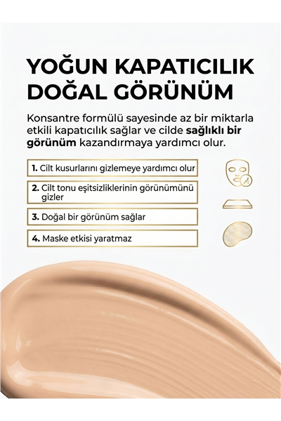 Be Bright Likit Fondöten Light SPF50+ | UVA&UVB Güneş Koruyucu | Yüksek Kapatıcı Fondöten | 33 ml