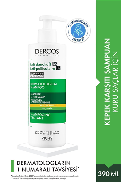 Dercos Anti-Dandruff Kepek Karşıtı Şampuan Kuru Saçlar 390 ml 8690595028071