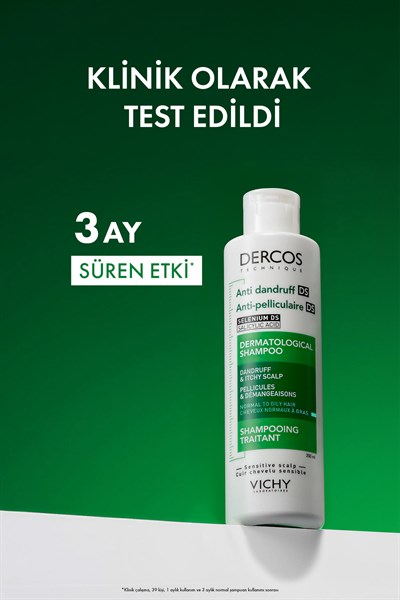 Dercos Anti-Dandruff Şampuan Kepek Karşıtı Normal ve Yağlı Saçlar İçin 200 ml
