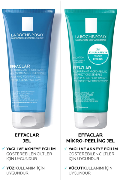 Effaclar Mikro-peeling Arındırıcı Jel 200 ml- Akneye Eğilim Gösteren Ciltler