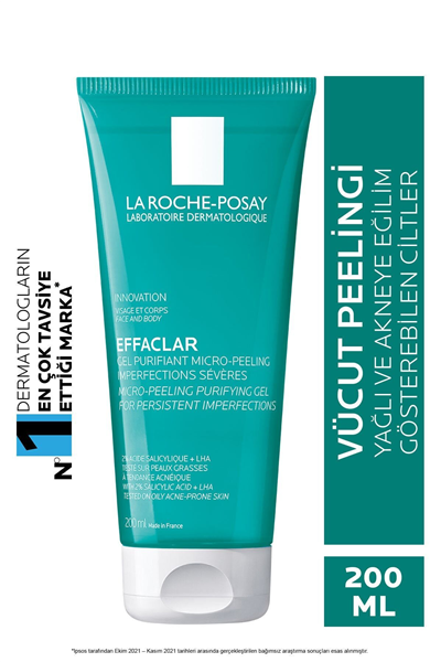 Effaclar Mikro-peeling Arındırıcı Jel 200 ml- Akneye Eğilim Gösteren Ciltler