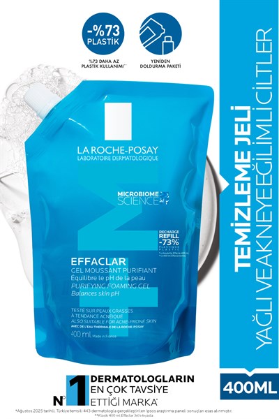 Effaclar Yağlı ve Akneye Eğilimli Ciltler için Temizleme Jeli Yeniden Dolum Paketi - Refill 400ml