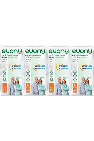 Hasta Bezi Yetişkin Emici Külot L - Büyük - Large 120 Adet (4PK*30)