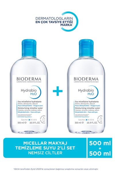Hydrabio H2O Micellar 2li Avantajlı Set Nemlendirici Makyaj Temizleme Suyu 2x500 ml