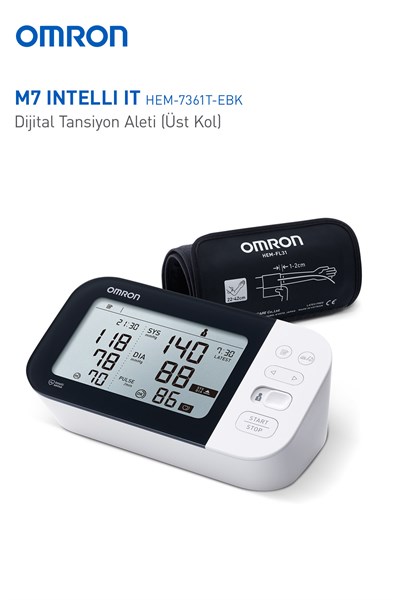 M7 Intelli IT Üst Koldan Dijital Pilli Tansiyon Aleti – AFib Göstergeli, Bluetooth, Akıllı Manşetli