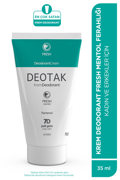 Mentol Ferahlığı 7 Güne Kadar Etkili Krem Deodorant 35 ml