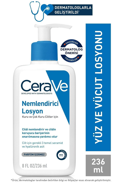 Nemlendirici Losyon Kuru Ciltler Seramid Ve Hyalüronik Asit Içerikli Yüz Vücut 236ml 3337875597210