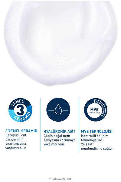 Normal ve Kuruya Dönük Ciltler için Seramid & Hyalüronik Asit İçeren Nemlendiren Temizleyici 236ml