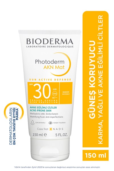 Photoderm AKN Mat SPF30 Yağlı & Akne Eğilimli Ciltler Sivilce Karşıtı Güneş Kremi 150 ML