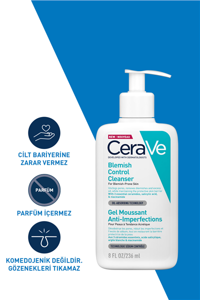 YAĞLI VE AKNEYE EĞİLİM GÖSTEREN CİLTLERE ÖZEL SALİSİLİK ASİT İÇERİKLİ YÜZ TEMİZLEME JELİ 236 ML