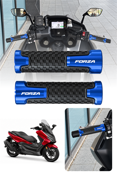Honda Forza Uyumlu Alüminyum Elcik 2018-2026 Cnc Mavi