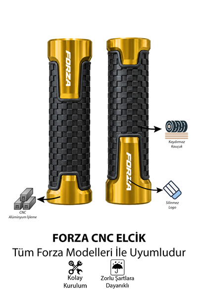 Honda Forza Uyumlu Alüminyum Elcik 2018-2026 Cnc Gold