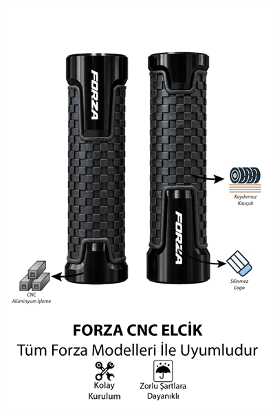 Honda Forza Uyumlu Alüminyum Elcik 2018-2026 Cnc Siyah