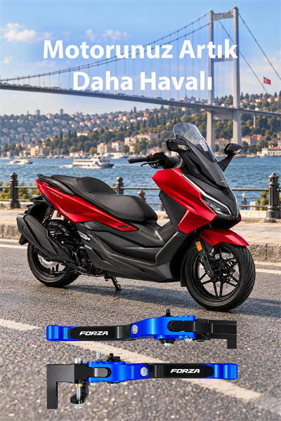 Honda Forza Uyumlu El Frenli Manet 2021-2026 Cnc Mavi