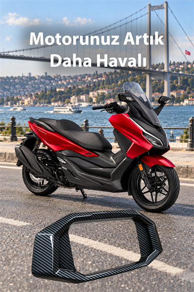 Honda Forza Uyumlu Kadran Çerçevesi TFT Ekran Karbon Desen