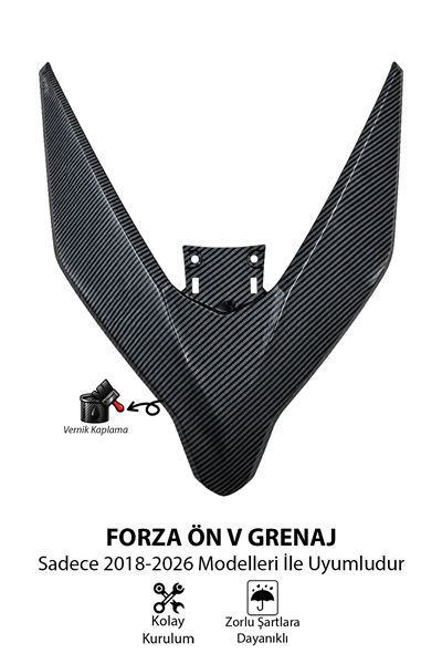 Honda Forza Uyumlu Ön V 2018-2026 Karbon Desen