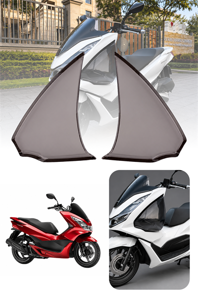 Honda Pcx Uyumlu Aerodinamik Bacak Siperliği 2021-2024 Füme