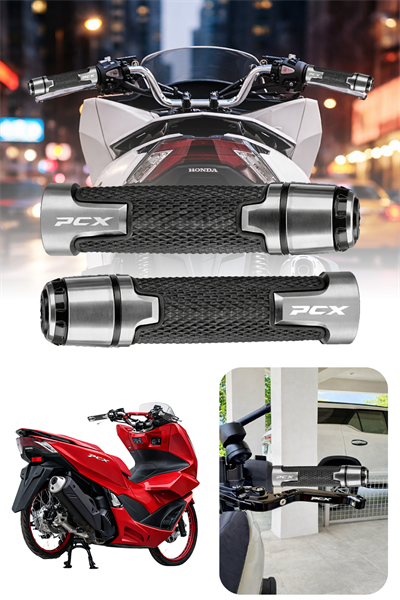 Honda Pcx Uyumlu Alüminyum Elcik 2020-2026 Cnc Gümüş