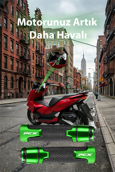 Honda Pcx Uyumlu Alüminyum Elcik 2020-2026 Cnc Yeşil