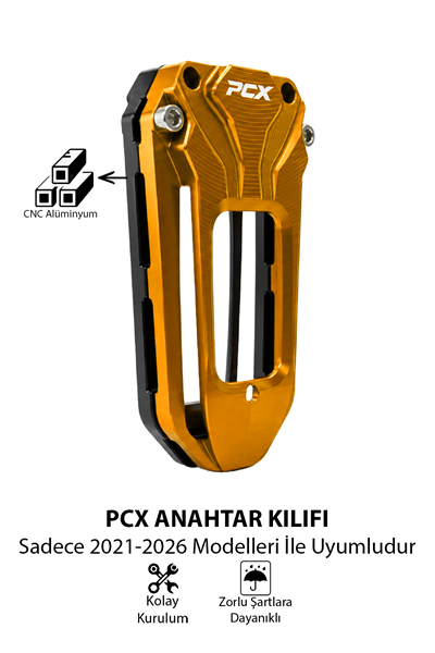 Honda Pcx Uyumlu Anahtar Kılıfı 2021-2026 Cnc Gold