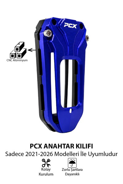 Honda Pcx Uyumlu Anahtar Kılıfı 2021-2026 Cnc Mavi