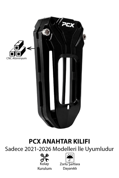 Honda Pcx Uyumlu Anahtar Kılıfı 2021-2026 Cnc Siyah