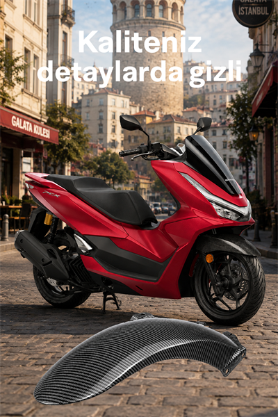 Honda Pcx Uyumlu Arka Çamurluk 2021-2026 Karbon Desen