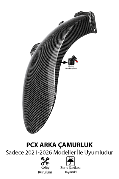 Honda Pcx Uyumlu Arka Çamurluk 2021-2026 Karbon Desen