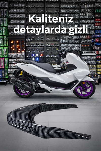 Honda Pcx Uyumlu Arka Sele V 2021-2026 Karbon Desen