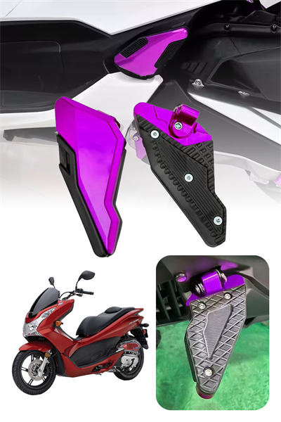 Honda Pcx Uyumlu Artçı Basamak 2021-2026 Cnc Mor