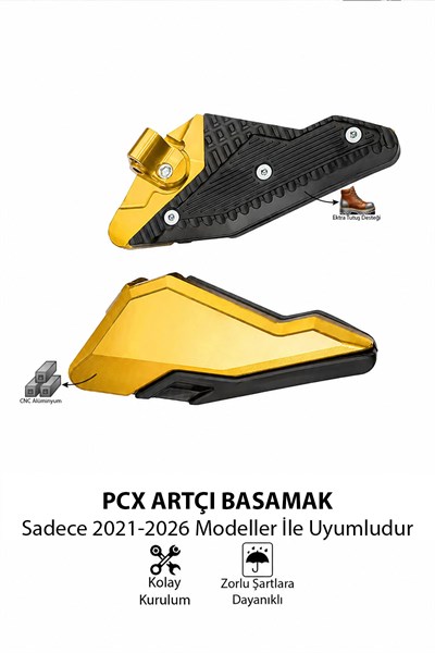 Honda Pcx Uyumlu Artçı Basamak 2021-2026 Cnc Gold