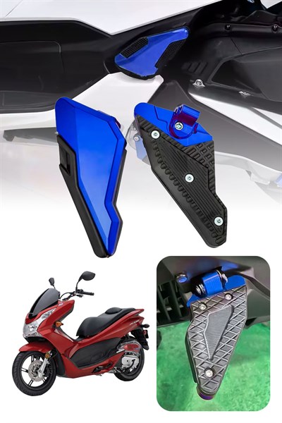 Honda Pcx Uyumlu Artçı Basamak 2021-2026 Cnc Mavi