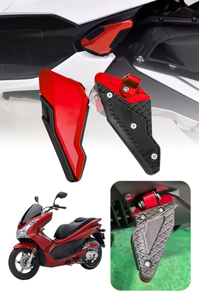 Honda Pcx Uyumlu Artçı Basamak 2021-2026 Cnc Kırmızı