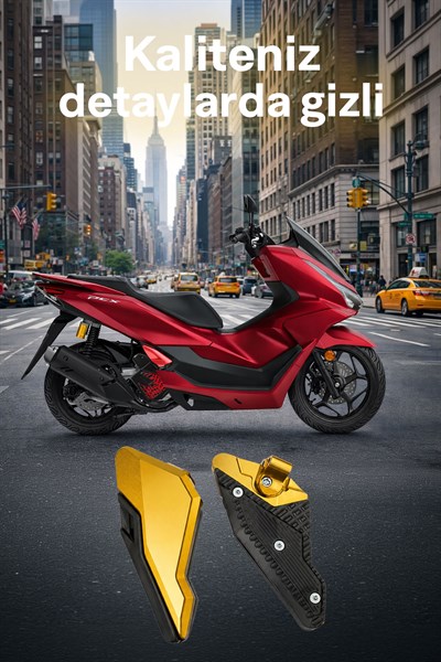 Honda Pcx Uyumlu Artçı Basamak 2021-2026 Cnc Gold
