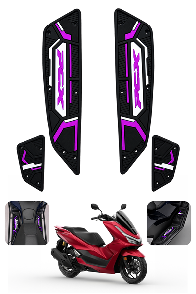 Honda Pcx Uyumlu Basamak Seti 2025-2026 Silikon V2 Mor
