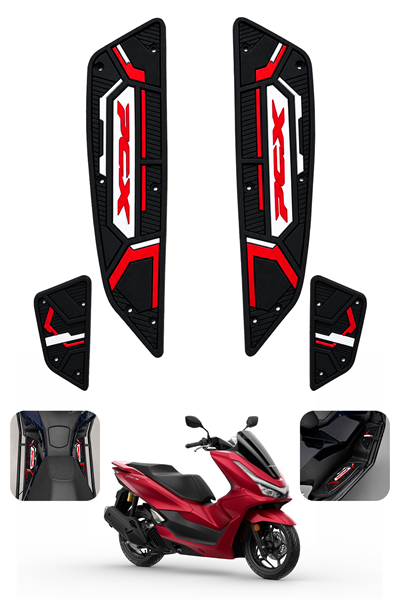 Honda Pcx Uyumlu Basamak Seti 2025-2026 Silikon V2 Kırmızı