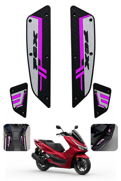 Honda Pcx Uyumlu Basamak Seti 2025-2026 Silikon V1 Mor