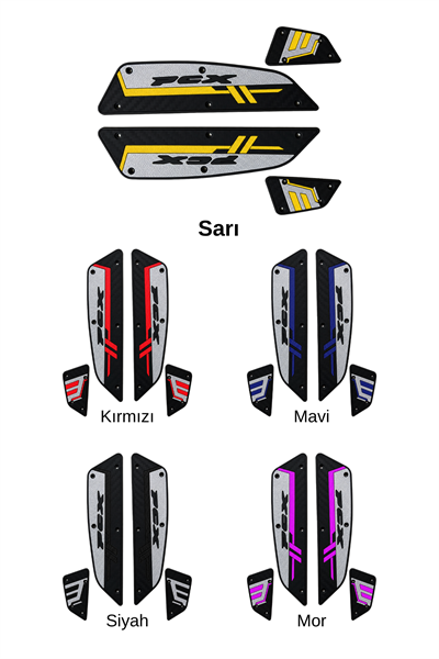 Honda Pcx Uyumlu Basamak Seti 2025-2026 Silikon V1 Sarı