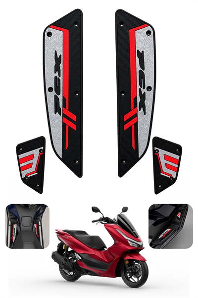 Honda Pcx Uyumlu Basamak Seti 2025-2026 Silikon V1 Kırmızı