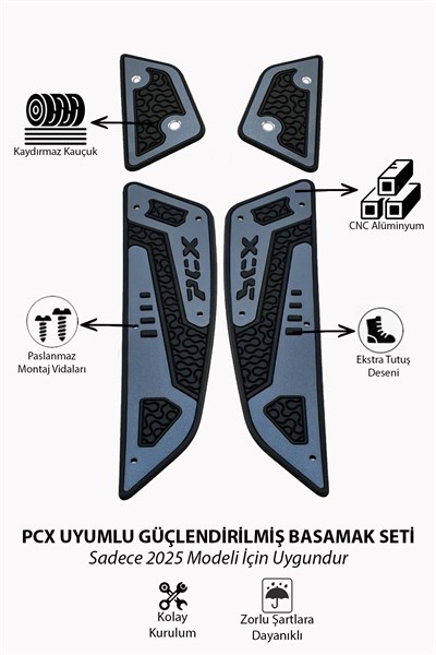 Honda Pcx Uyumlu Basamak Seti 2025 Cnc Titanyum