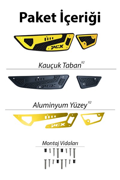 Honda Pcx Uyumlu Basamak Seti 2025 Cnc Gold