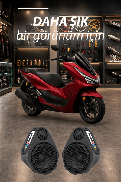Honda Pcx Uyumlu Bluetooth Hoparlör Seti 2025-2026 Siyah