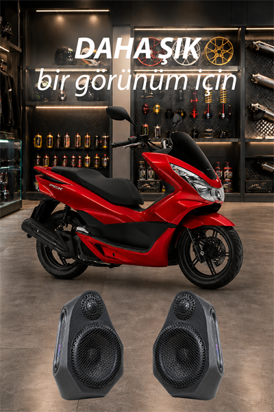 Honda Pcx Uyumlu Bluetooth Hoparlör Seti 2021-2024 Siyah